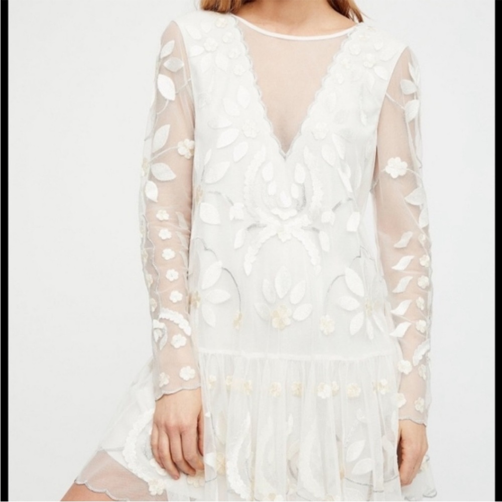 Free People Wild Hearts Dress White Size Medium